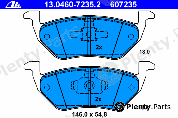  ATE part 13.0460-7235.2 (13046072352) Brake Pad Set, disc brake