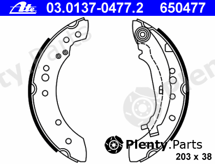  ATE part 03.0137-0477.2 (03013704772) Brake Shoe Set