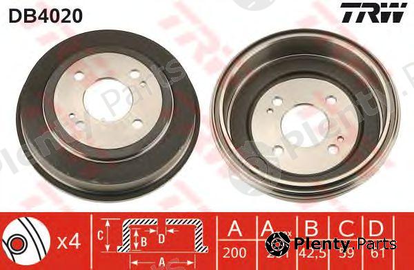  TRW part DB4020 Brake Drum
