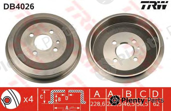  TRW part DB4026 Brake Drum