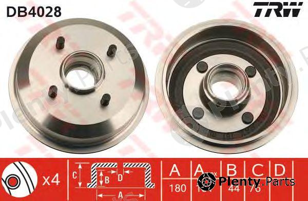  TRW part DB4028 Brake Drum