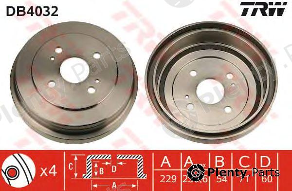  TRW part DB4032 Brake Drum