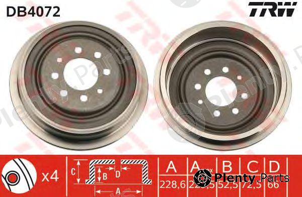  TRW part DB4072 Brake Drum