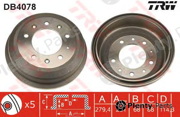  TRW part DB4078 Brake Drum