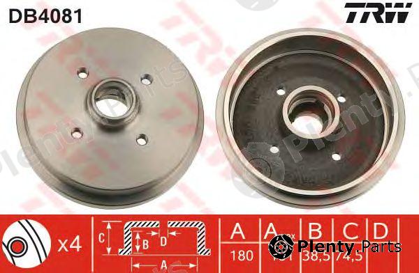  TRW part DB4081 Brake Drum