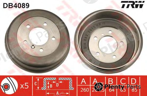  TRW part DB4089 Brake Drum