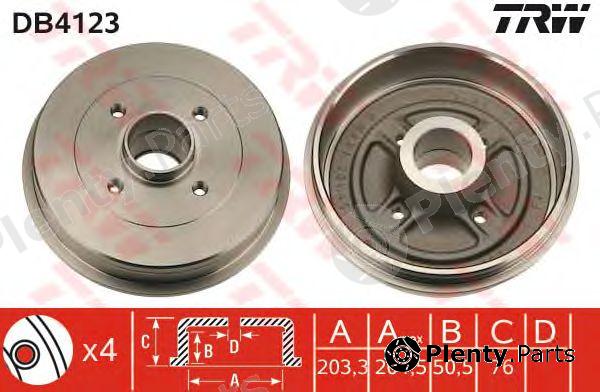  TRW part DB4123 Brake Drum