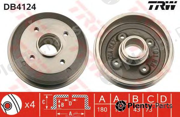  TRW part DB4124 Brake Drum