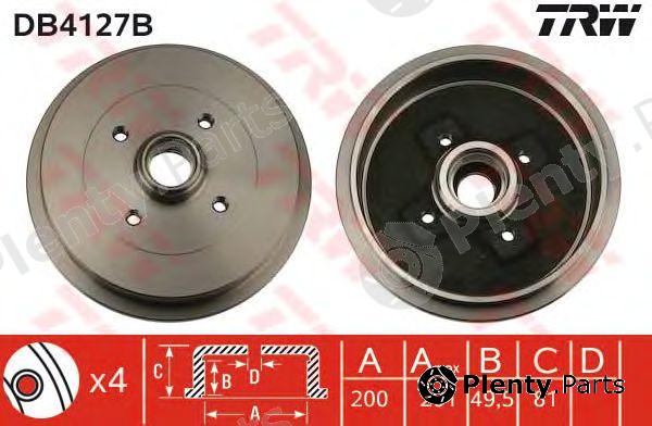  TRW part DB4127B Brake Drum
