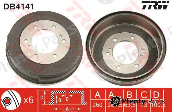  TRW part DB4141 Brake Drum