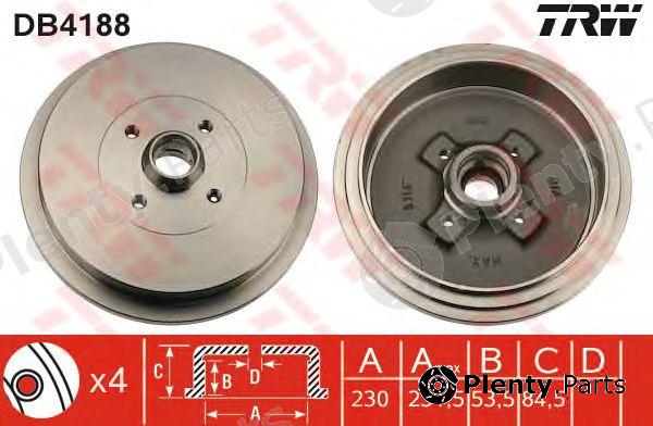  TRW part DB4188 Brake Drum