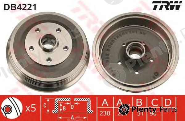  TRW part DB4221 Brake Drum