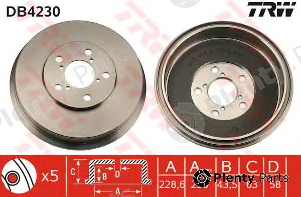  TRW part DB4230 Brake Drum
