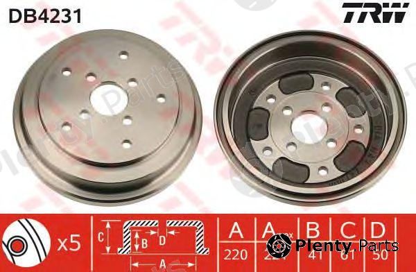  TRW part DB4231 Brake Drum