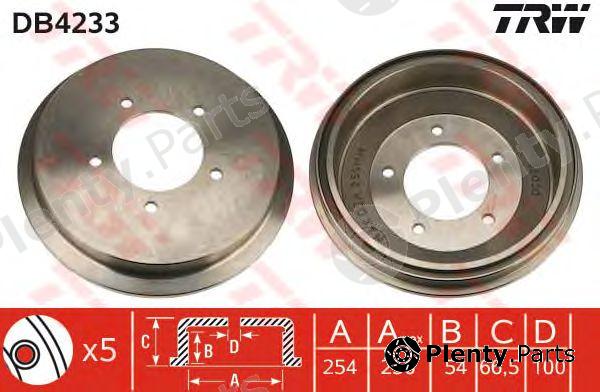  TRW part DB4233 Brake Drum