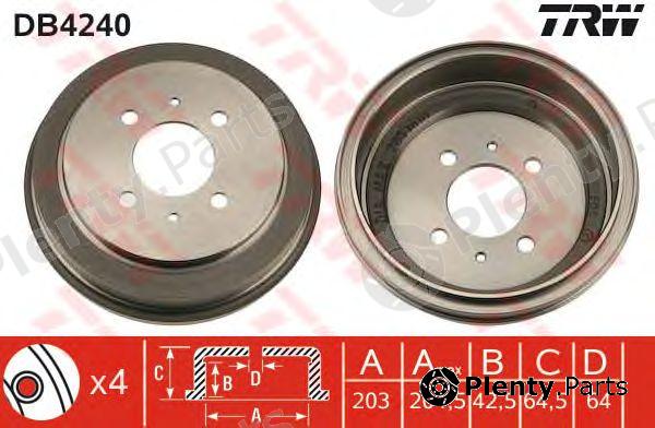  TRW part DB4240 Brake Drum