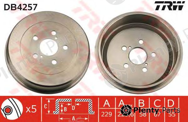  TRW part DB4257 Brake Drum