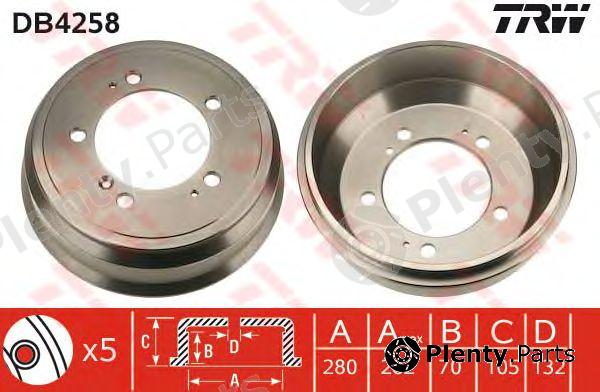  TRW part DB4258 Brake Drum