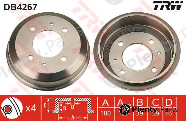  TRW part DB4267 Brake Drum