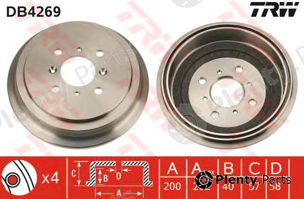  TRW part DB4269 Brake Drum