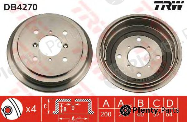  TRW part DB4270 Brake Drum