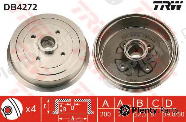 TRW part DB4272 Brake Drum