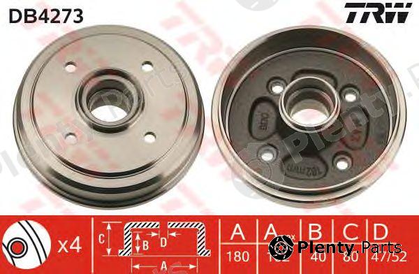  TRW part DB4273 Brake Drum