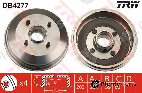  TRW part DB4277 Brake Drum