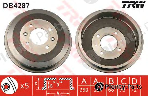  TRW part DB4287 Brake Drum