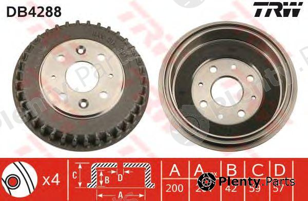  TRW part DB4288 Brake Drum