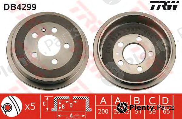 TRW part DB4299 Brake Drum