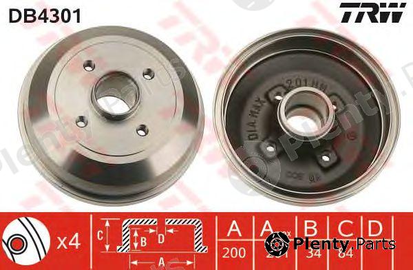  TRW part DB4301 Brake Drum
