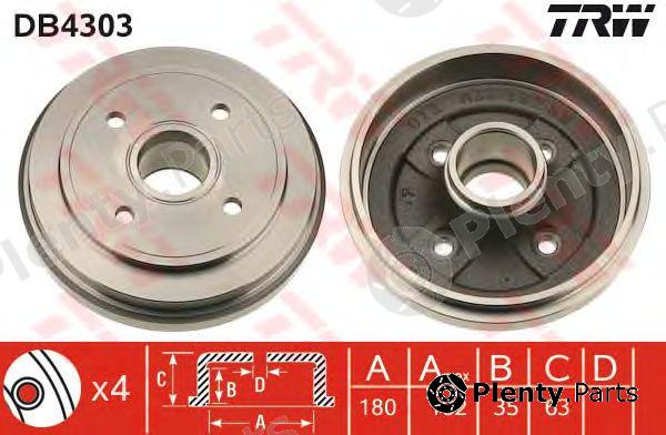  TRW part DB4303 Brake Drum