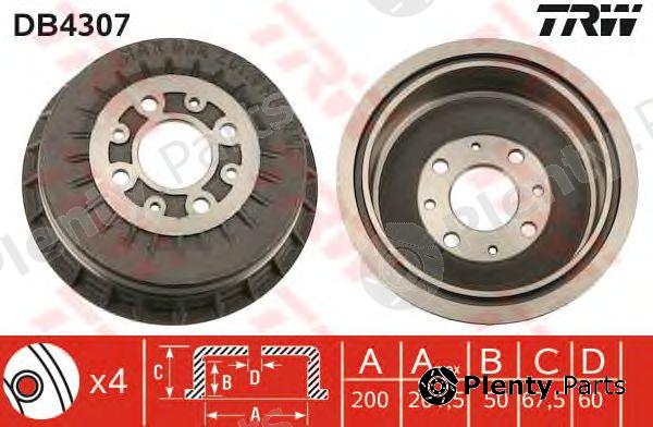  TRW part DB4307 Brake Drum