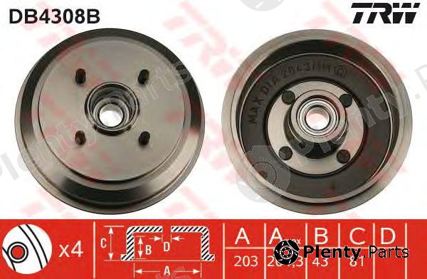  TRW part DB4308B Brake Drum