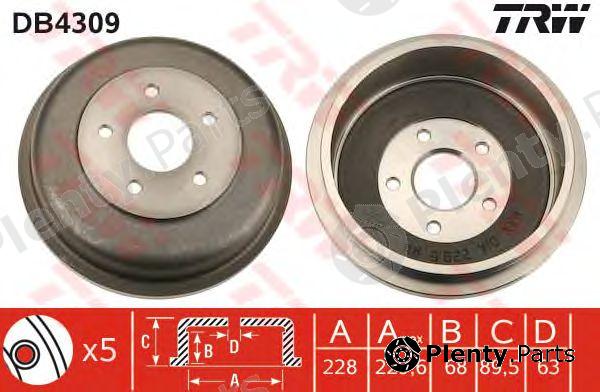  TRW part DB4309 Brake Drum