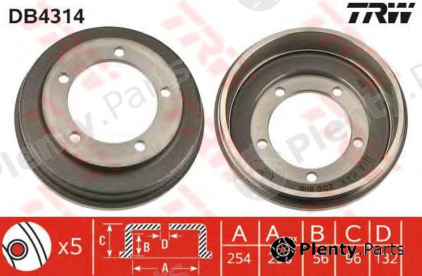  TRW part DB4314 Brake Drum