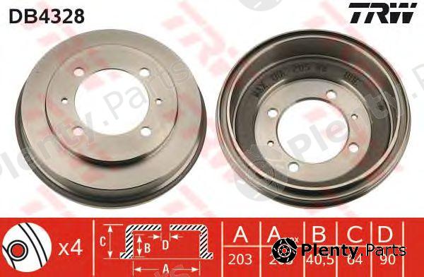  TRW part DB4328 Brake Drum