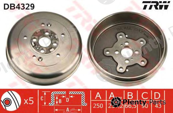  TRW part DB4329 Brake Drum