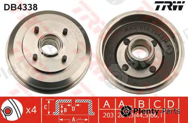  TRW part DB4338 Brake Drum