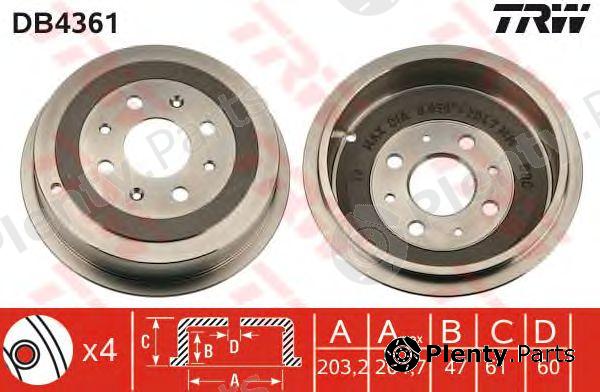  TRW part DB4361 Brake Drum