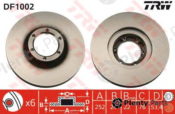  TRW part DF1002 Brake Disc