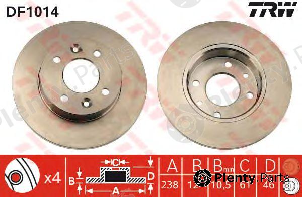  TRW part DF1014 Brake Disc