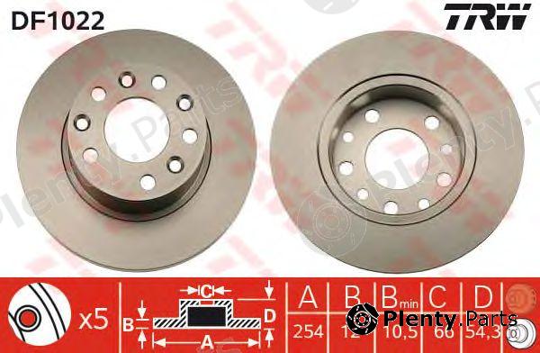  TRW part DF1022 Brake Disc