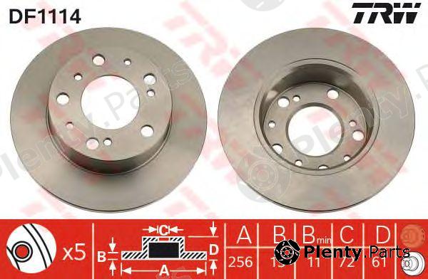  TRW part DF1114 Brake Disc