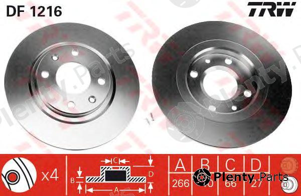  TRW part DF1216 Brake Disc