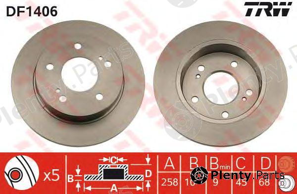  TRW part DF1406 Brake Disc