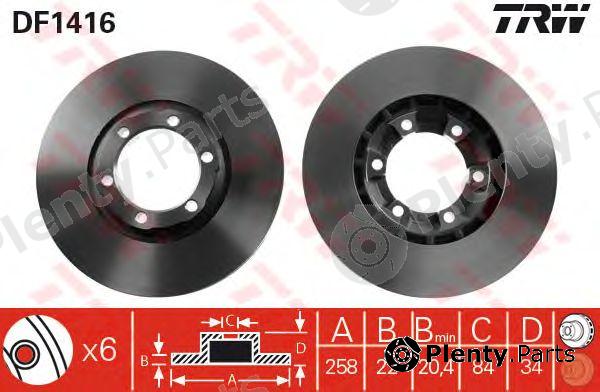  TRW part DF1416 Brake Disc
