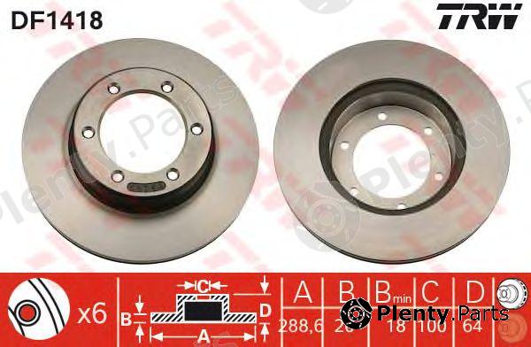  TRW part DF1418 Brake Disc
