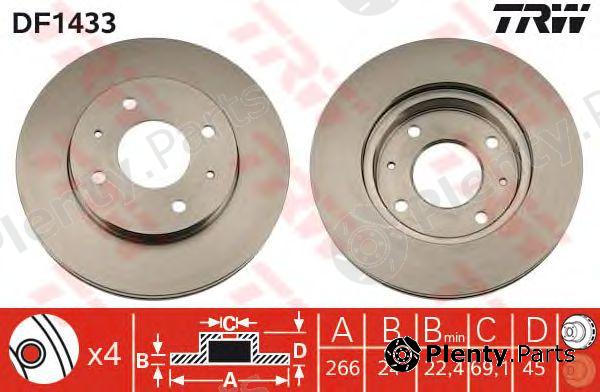  TRW part DF1433 Brake Disc